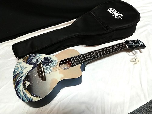 LUNA Great Wave Concert acoustic UKULELE new Mahogany UKE w/ GIG BAG - 第 1/7 張圖片