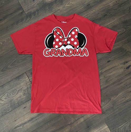 Disney rot Minnie Mouse Schleife Ohren Oma Grafik Tee T-Shirt Disneyland Urlaub - Bild 1 von 3