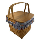 Longaberger 1998 Vintage Retired Large Grandma Bonnie’s Two Pie Basket Combo