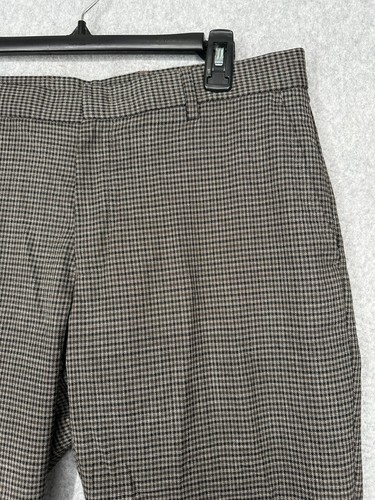TOMMY HILFIGER Dress Pants Mens Size 34x30 Brown Check Plaid Modern Fit TATE NWT - Picture 3 of 8