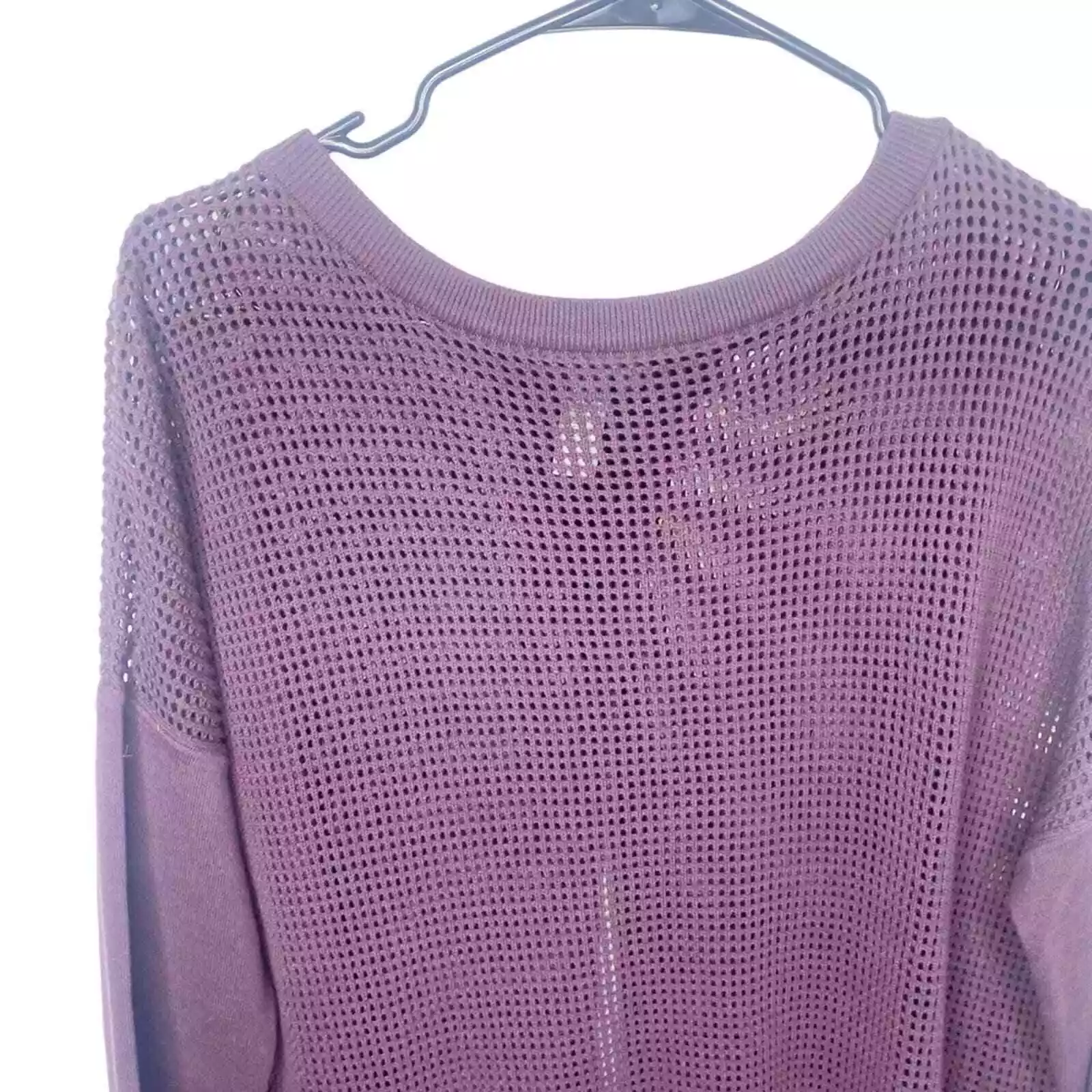 sweaty-betty open back open knit sweater