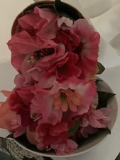 FINAL SALE FLOATING PORCELAIN TEACUP-ARTIST CREATED CASCADES OF FLORALS/PRETTY