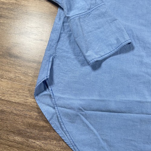 NWT We The Free Women's Large Oversized Blue LS Button Up Cotton Shirt - Picture 14 of 14