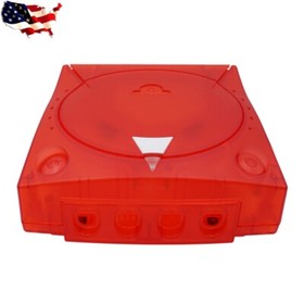 SEGA DREAMCAST DC Red Clear Replacement Console Shell
