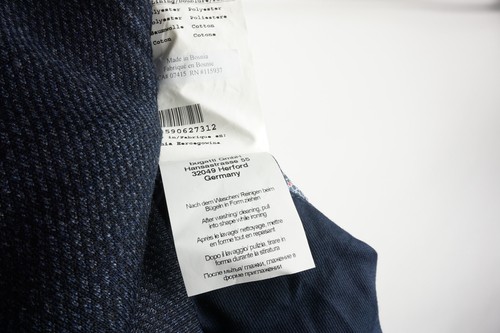 New 698$ Bugatti Flexcity Mens 40R Blue Knit Lined Wool Blend Full Zip Over Coat - Picture 12 of 12