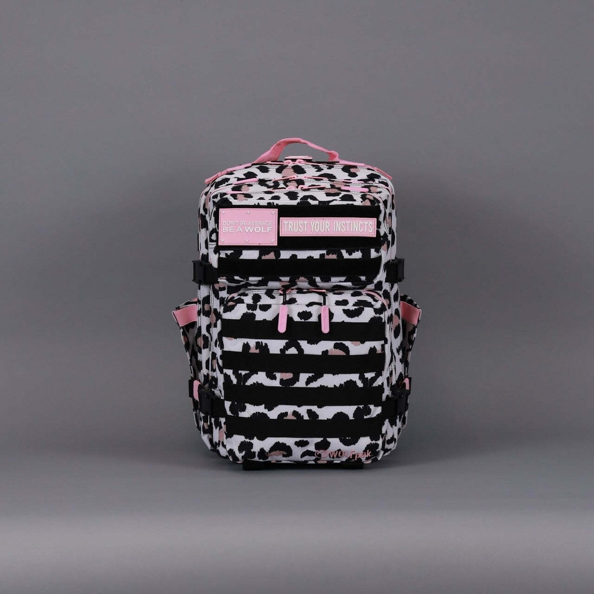 35L Backpack Leopard Pink Zip | eBay