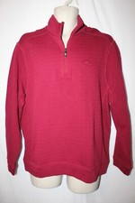 mens tommy bahama rhumba 1/4 zip pullover M nwt 118 wine red