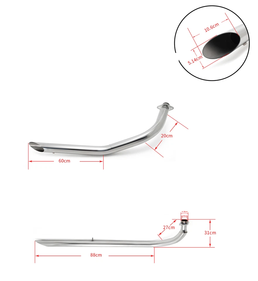 Silenciadores de tubos de escape silenciadores para HONDA Shadow Aero VT750 VT400 Foto 2 de 4