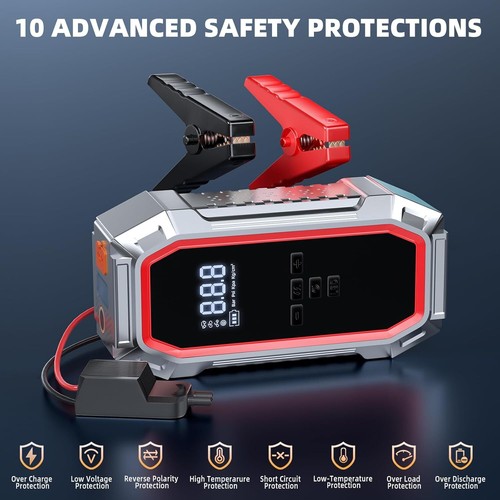 5000A Car Jump Starter with Air Compressor, 150PSI, for Gas/Diesel, Portable - Picture 7 of 8