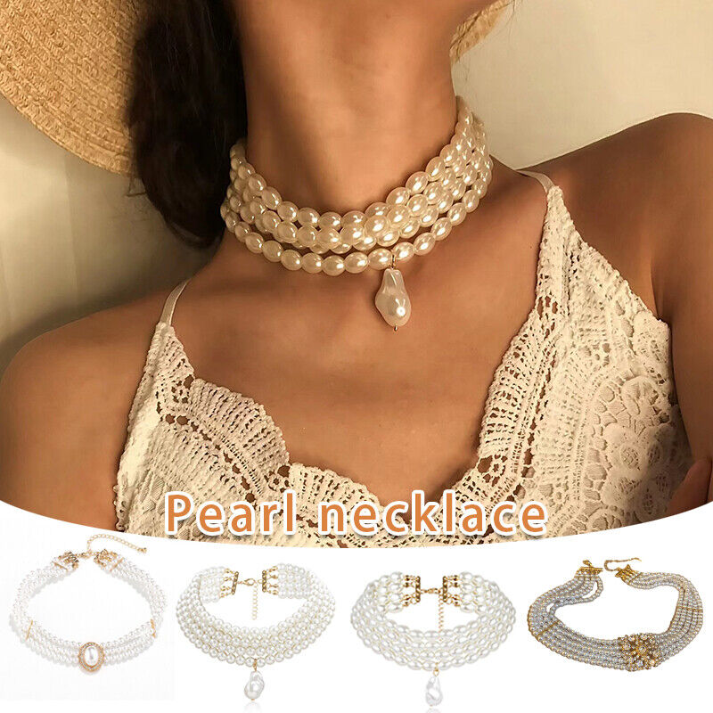 Fake diamond necklace cheap choker