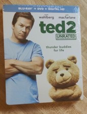 TED 2 New Sealed Blu-ray + DVD Unrated Steelbook Mark Wahlberg Seth MacFarlane