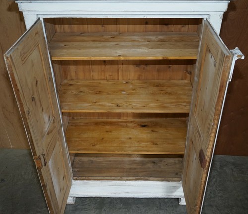 STUNNING ANTIQUE HUNGARIAN HAND PAINTED HOUSEKEEPERS LINEN CUPBOARD / WARDROBE - Picture 10 of 12