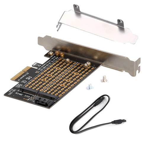 Dual-Protocol 8Gbps Adapter Card W/SATA Cable For PCI-E/NVME/SATA/M.2 SSD - Afbeelding 3 van 10