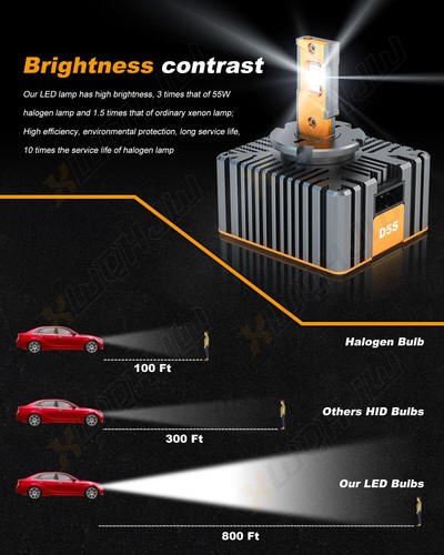 D5S Xenon Headlight LED Bulb For Chevrolet Silverado 1500 GMC Sierra Terrain 2X - 第 10/10 張圖片