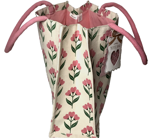 Eccolo Canvas Reusable Tote Bag Size 6X12.5x16 Inches - 第 3/4 張圖片