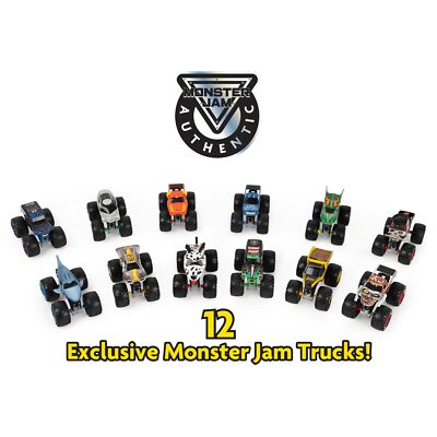 Official 12-pack of 1 64 Scale Die-cast Monster Trucks Amazon for