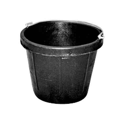 2 GALLON 8 QUART RUBBER FEED BUCKET FREEZE CRUSH PROOF LIVESTOCK PET SHEEP GOAT - Picture 2 of 2