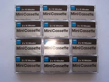 5 X Magna Voice Recorder Mini Cartridges 2 x 15 Minute for Dictaphone Philips