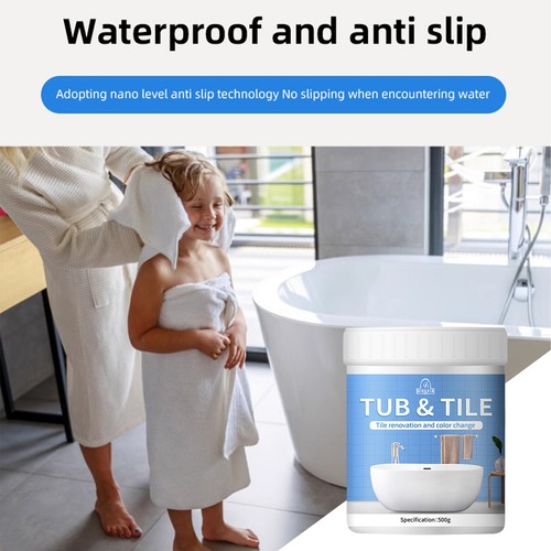 500g Multipurpose Bathroom Tile Paint Kit Water Based Quick-Dry Bath Refinishing - Picture 4 of 11