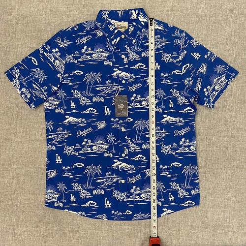 Reyn Spooner Mens Large Los Angeles Dodgers Kekai Performance Button Down Shirt - Picture 4 of 11