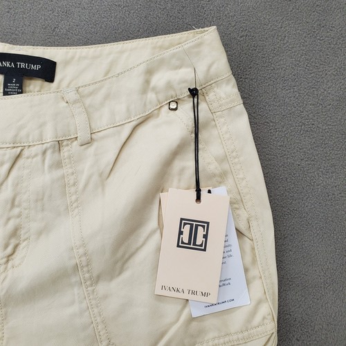 Pantaloncini IVANKA TRUMP kaki taglia 2 beige marrone tasche cargo - Foto 5 di 14