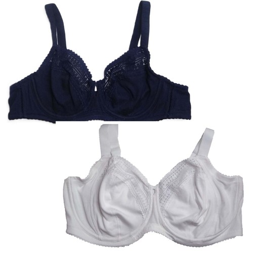 M&S Balcony Underwired Bra Marks and Spencer Non-moulded Cotton Rich - Picture 1 of 29