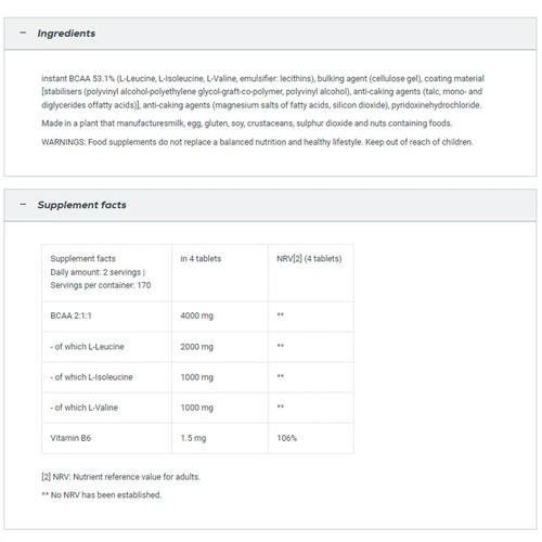 BCAA + B6 - 100 tabletas cadena ramificada aminoácidos crecimiento muscular píldoras de proteína de suero de leche - Imagen 3 de 9