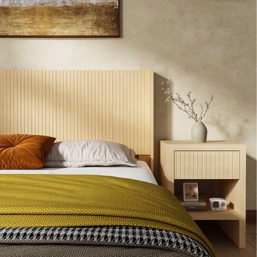Modern Nightstand,Bed Side Table,Bamboo End Table,Storage Cabinets Night Stand - Picture 3 of 105
