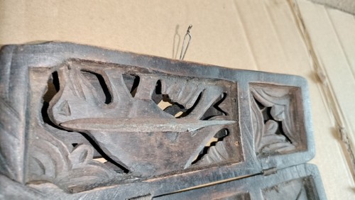 Rarissimo Contenitore in Legno Porta Frecce Thailandese per Combattimento Galli - Imagen 8 de 13