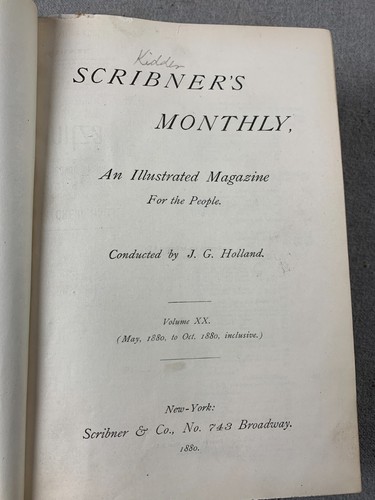 Scribner's Monthly Magazine, Volume 20 (May 1880-Oct 1880) Holland, J.G. Illust. - Foto 4 di 15