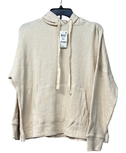 Style & Co Petite Cotton Waffle-Knit Hoodie, Oatmeal Heather, PXL - Bild 9 von 10