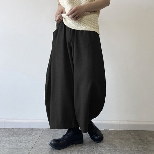 Pantalone uomo bello nove punti gonna gamba larga pantaloni bloomers XL - Foto 25 di 26