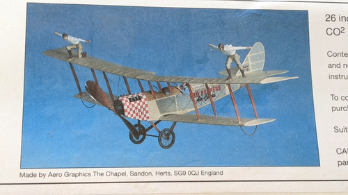 Aero Graphics 1916 CURTISS "JENNY" JN-4D Rubber or Electric Powered Model Kit - Picture 2 of 4