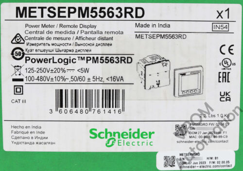 Surplus Schneider Electric METSEPM5563RD PowerLogic Power Meter & METSEPM5RD Dis - Picture 2 of 8