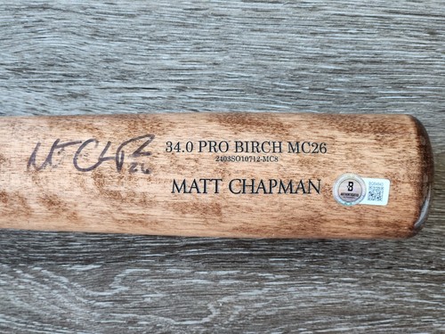 Matt Chapman Game Bat Signed “slightly Used” 2024 San Francisco Giants - Beckett - Picture 10 of 10