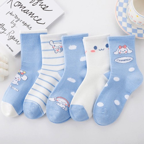 Cute 8 Pairs Girls Kids and Toddlers' Cotton Crew Socks - Picture 4 of 5