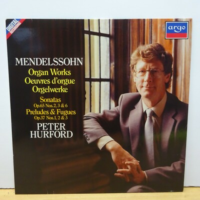 414 420 1 MENDELSOHN Organ Works PETER HURFORD ARGO STEREO LP EX+