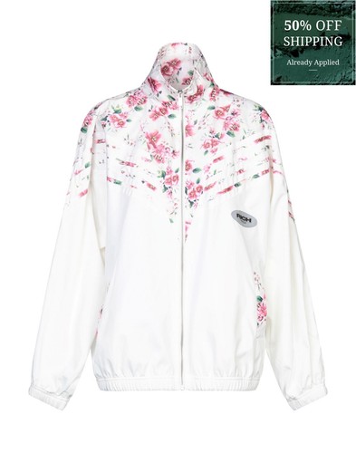 RRP €405 JOYRICH UNISEX Track Jacket Size L Floral Pattern Full Zip Funnel Neck