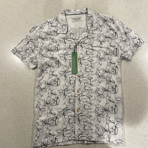 Men's Size Small Report Collection Heritage SS Floral Print Shirt - Picture 1 of 5