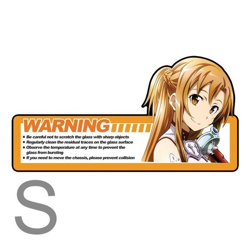 Anime Abnehmbare Wasserdichte Aufkleber ATX Gaming PC Gehäuse Power Warnaufkleber - Bild 25 von 49