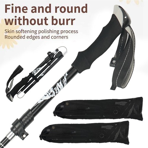 Nordic Walking Stöcke Wanderstöcke Teleskop Antischock Stock 110-130cm Faltbar - Bild 2 von 20