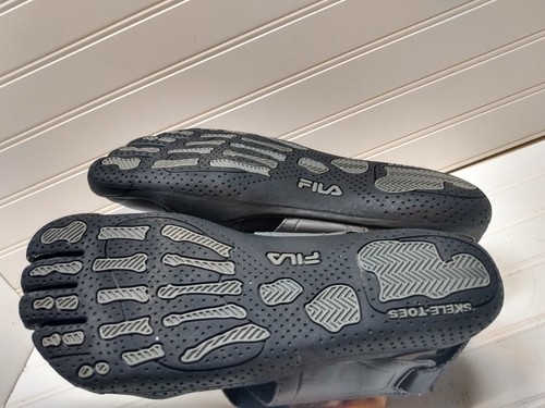 Fila EZ Slide Skele Toes Black Synthetic Hook Loop Running Men Shoes Size 10M 44 - Picture 6 of 8