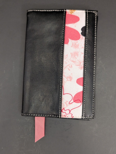 Mary Kay Passport ID Holder Travel Wallet Black Pink Floral Leather Case Cover - Picture 7 of 7