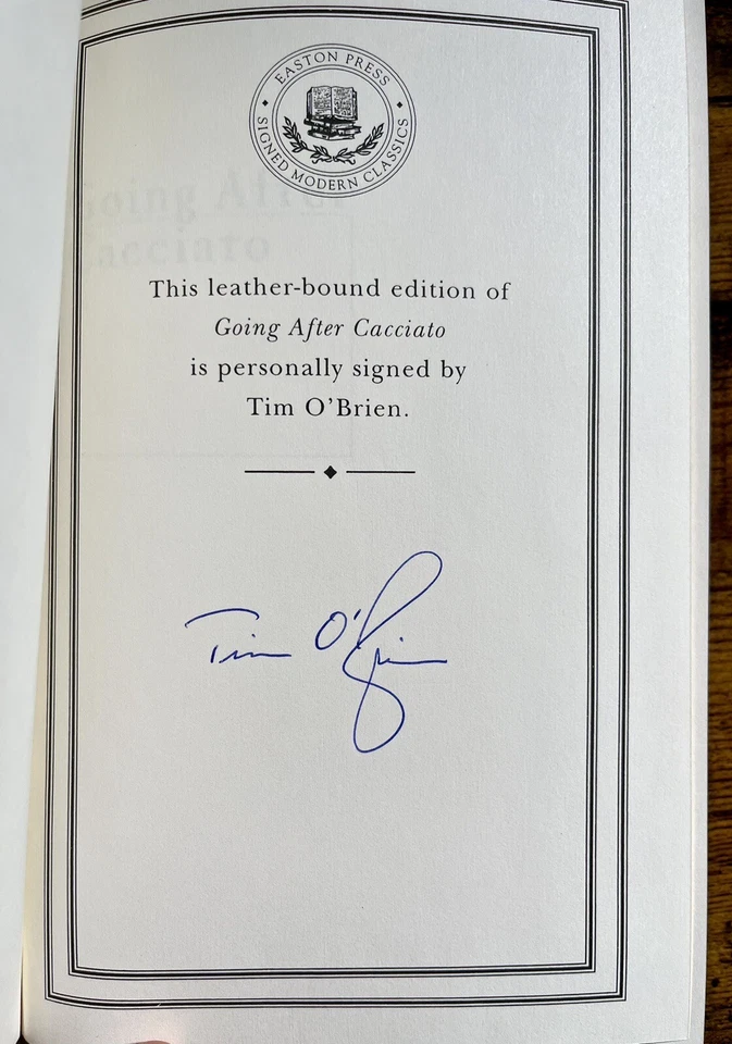 Going After Cacciato by  Tim O’Brien Rare Easton Press Signed Vietnam War Novel! - Image 4 of 4