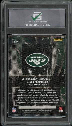 2022 Panini Chronicles #GK-20 Ahmad Sauce Gardner GRADED 10 GEM MINT RC - Picture 2 of 2