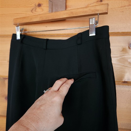 Austin Reed gerade Hose plissiert Bündchen Vintage 100 % Kammgarn Wolle Gr. 10 x 30" - Bild 7 von 9