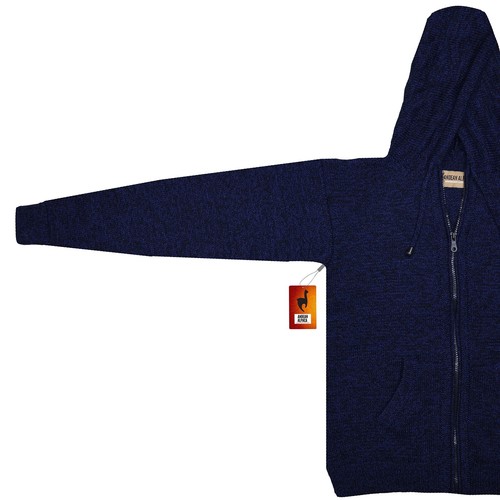 MEN HANDMADE ANDEAN ALPACA SOLID ZIP HOODIE SWEATER SZ S - Picture 69 of 74