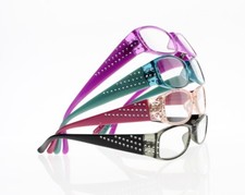 Fashion Multi-Color Full Rhinestones Resin Lens Reading Glasses Reader 1.0 3.5