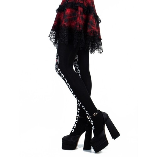 Women s Halloween Skull Print Pantyhose Patterned Pantyhose Tights Stockings - Picture 3 of 9