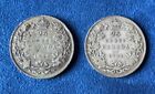 1929 And 1931 Canadian 25 Cent Silver Coins - King George V - Free Shipping.